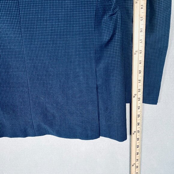 Hugo Boss Blazer Mens 38R Blue Wool Blend Gingham Plaid Sport Coat Jacket - Picture 14 of 15